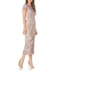 J. S. Collections Soutache Midi Dress Pink/Sand